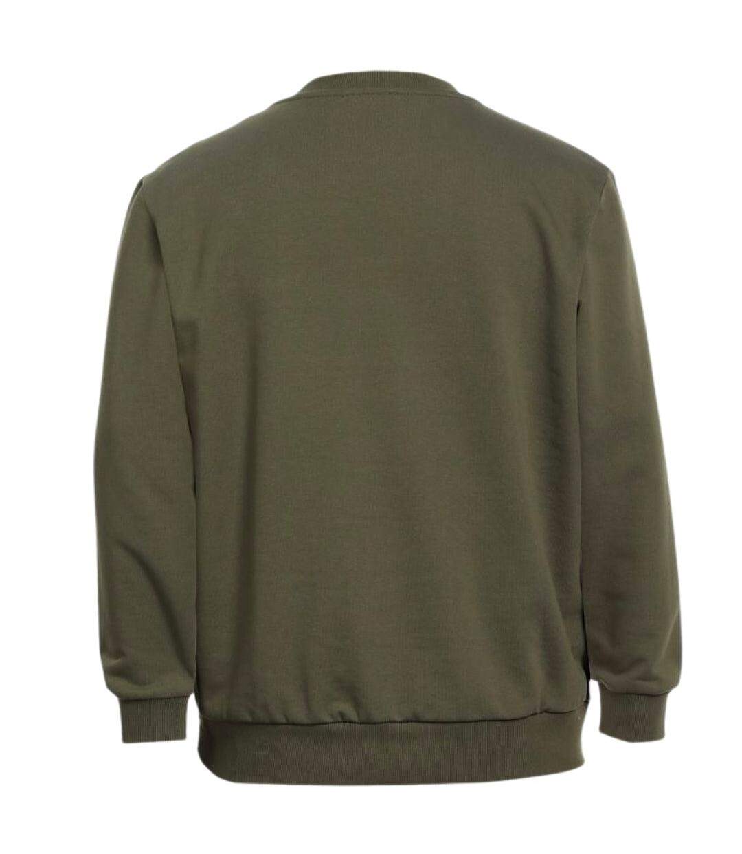 Sweat Motif/style Pois Délavé Homme Vert Diesel-2