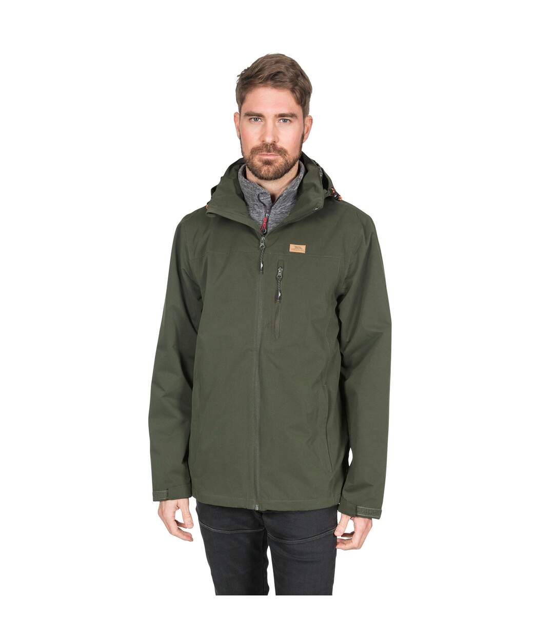 Veste Imperméable Weir Homme Vert Foncé Trespass-1
