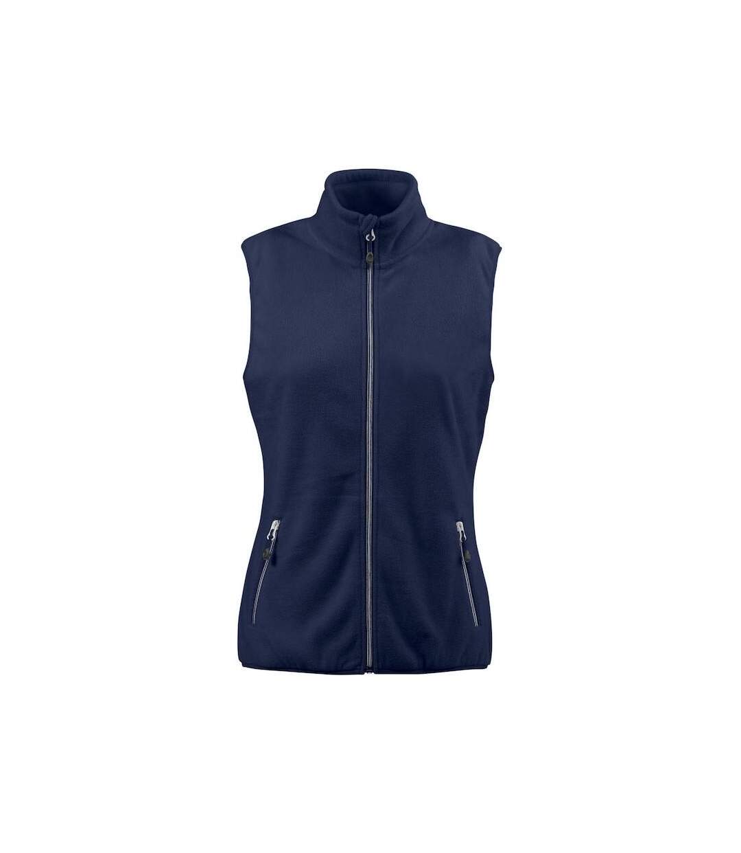 Womens/ladies Sideflip Body Warmer Navy Printer RED-1