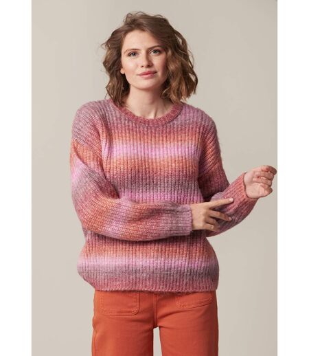 Pull femme en maille avec dégradé de couleurs PASSOA