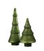 Sapin de Noël en Verre Côtelé 41cm Vert-2