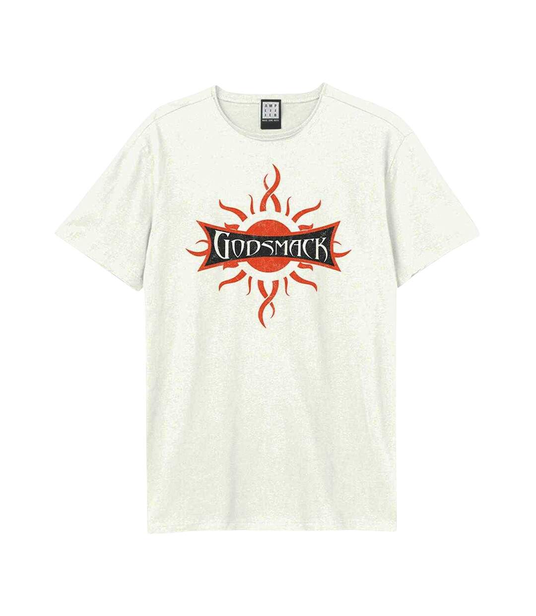 Unisex Adult Godsmack Cotton Logo T-shirt Vintage White Amplified-1