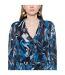 Robe Chemisier Mi-longue Motif/style Plissé Daplisa Femme Bleu Noir Boss-3