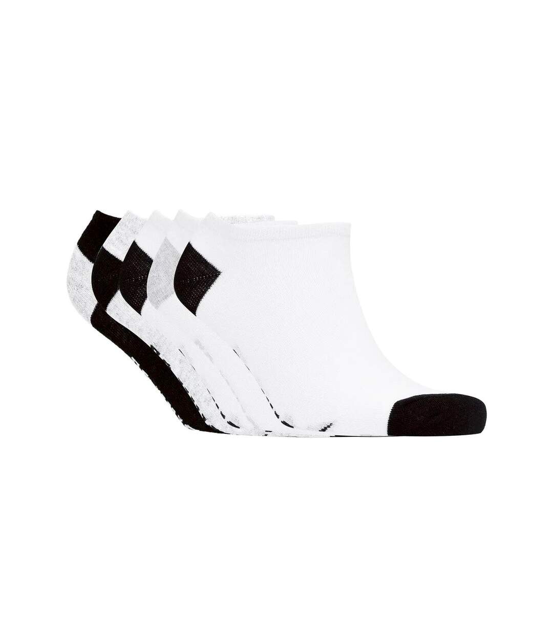 Dunlop Mens Mortehoe Trainer Socks (Pack of 5) (Black/White/Gray)