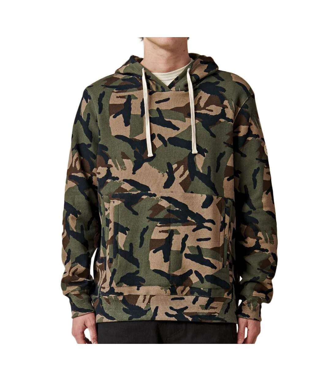 Sweat à Capuche Imprimé Camouflage Homme Globe Burly - S-1