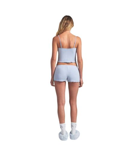 Ensemble De Pyjama Motif/style Volanté Femme Bleu Zen Skims