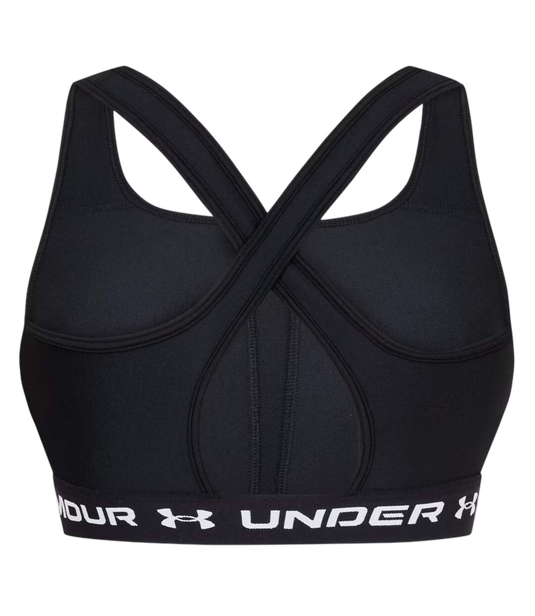 Womens/ladies Medium Impact Sports Bra Black White Under Armour-2