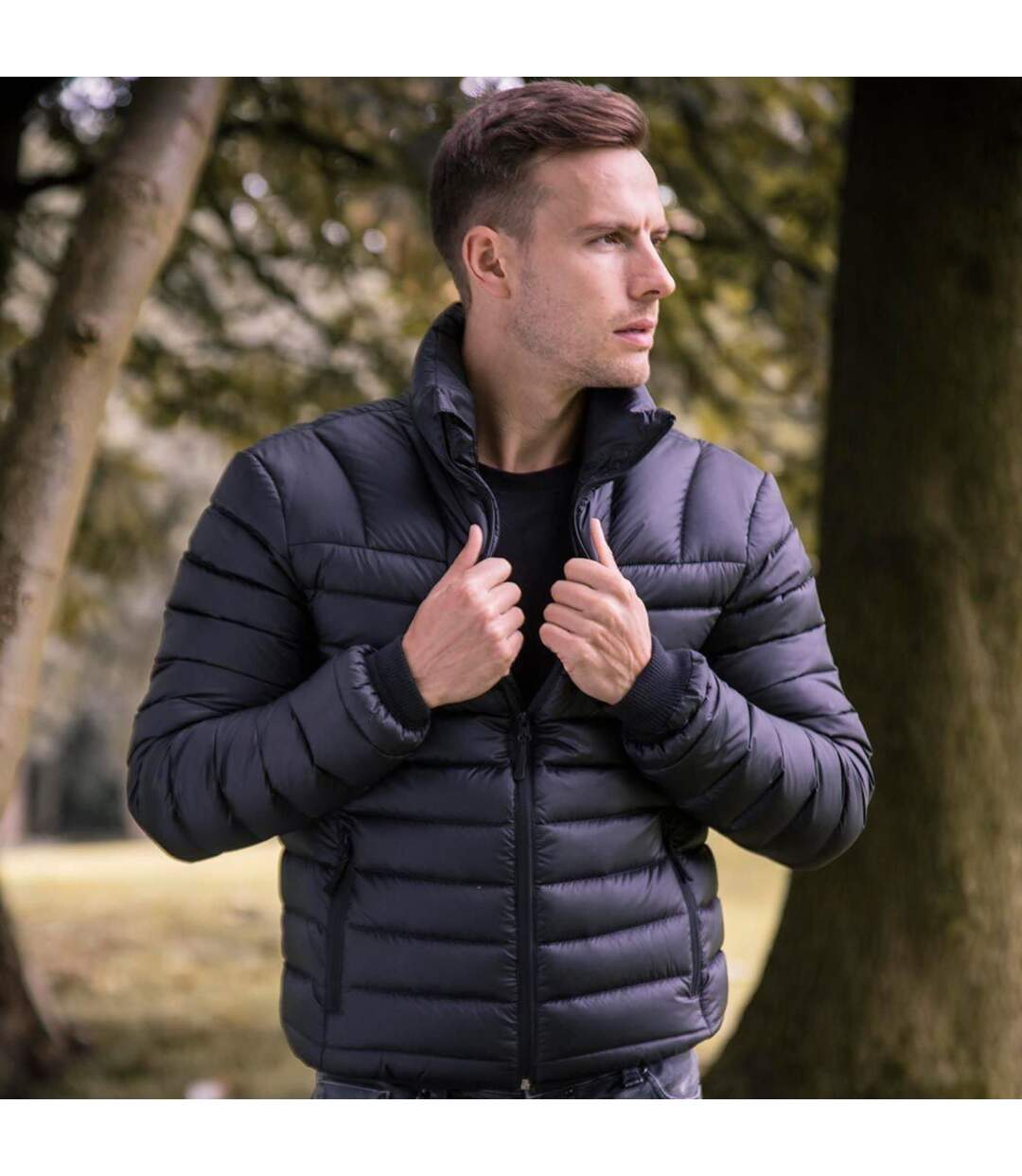 Mens Thermal Waterproof Fleece Lined Quilted Puffer Jacket Coat in a Bag-3