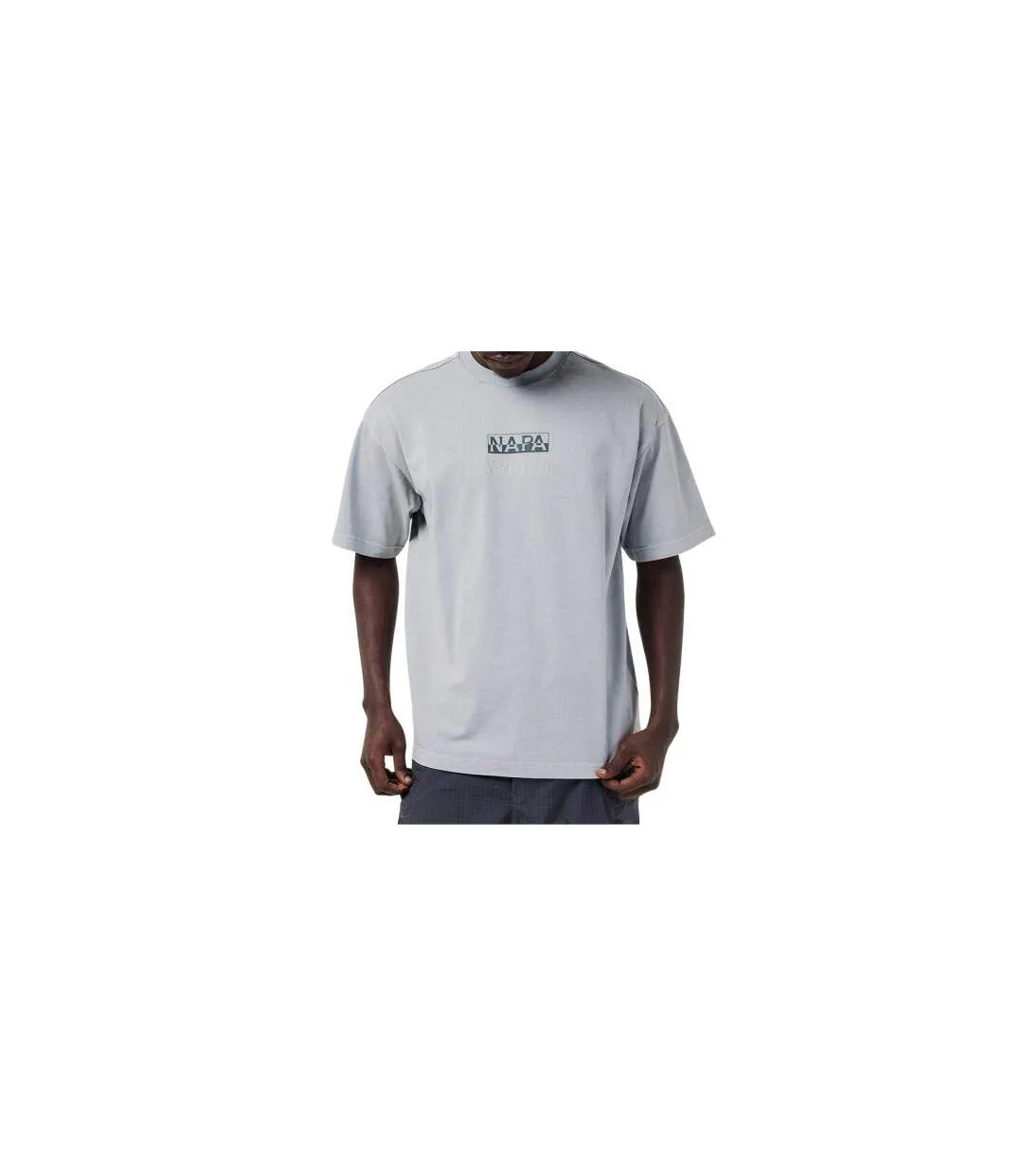 Mens Cotton T-shirt Ultimate Grey Napapijri-1
