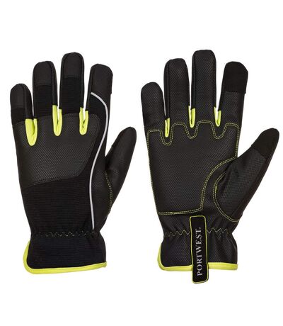 Portwest Unisex Adult Tradesman Gloves (Black/Yellow) (M) - UTPW306