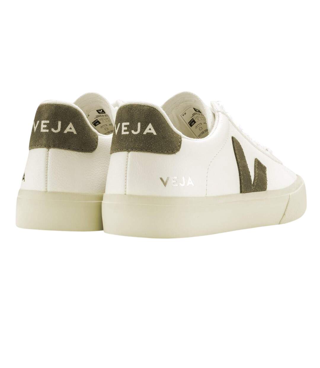 Baskets Campo Femme Blanc Kaki Veja-3