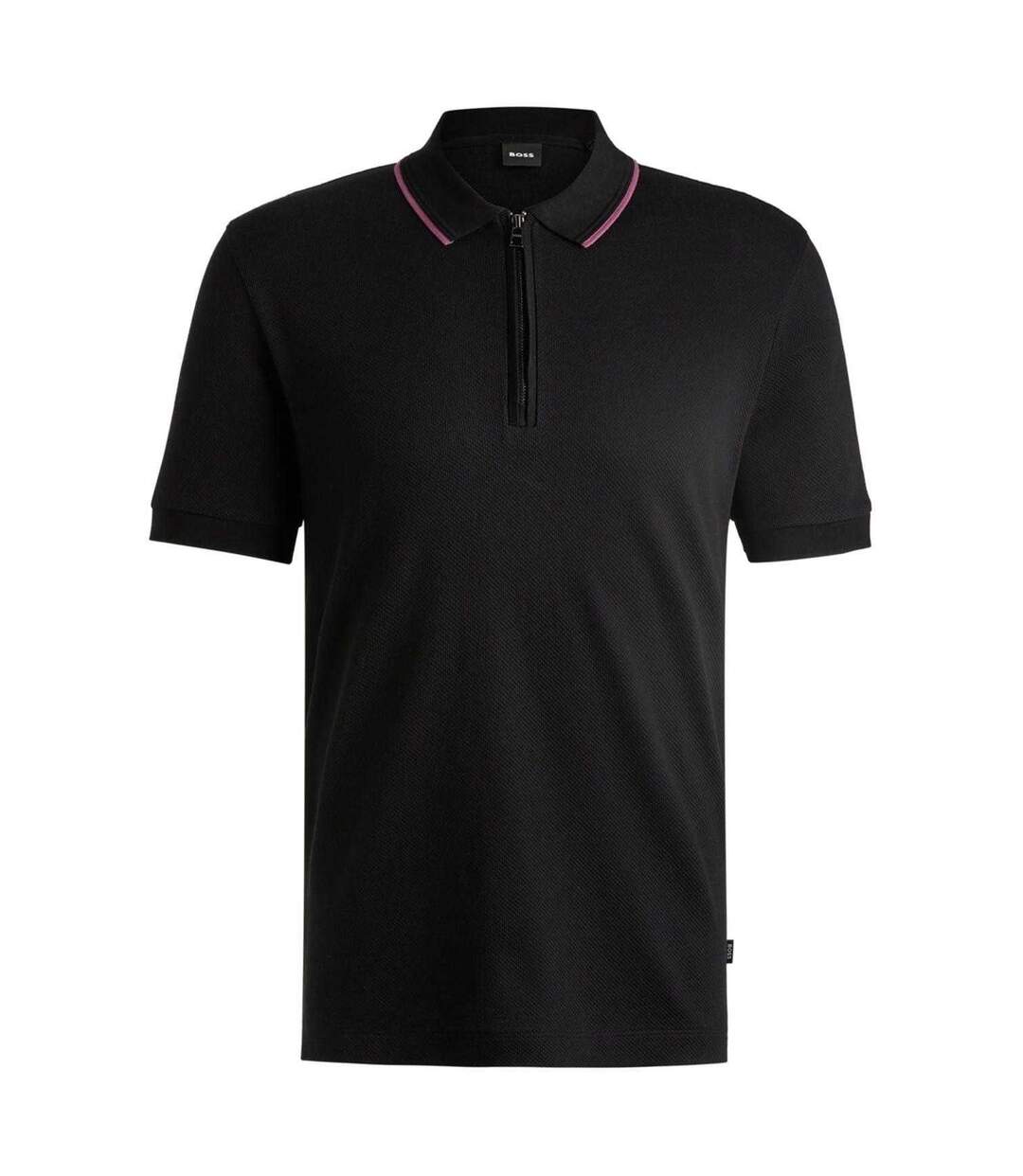 Mens Regular Polo Shirt Black Boss-2