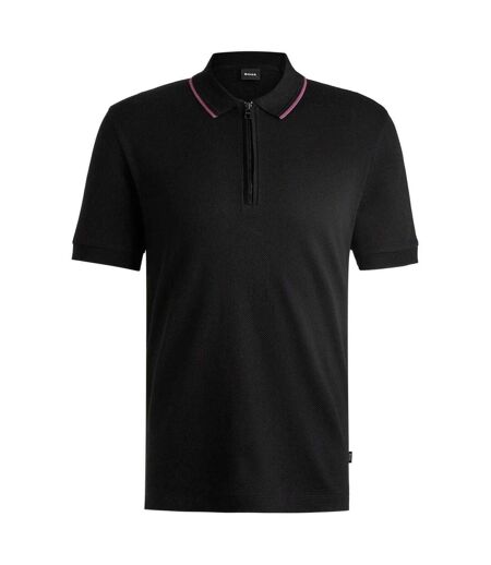 Mens Regular Polo Shirt Black Boss
