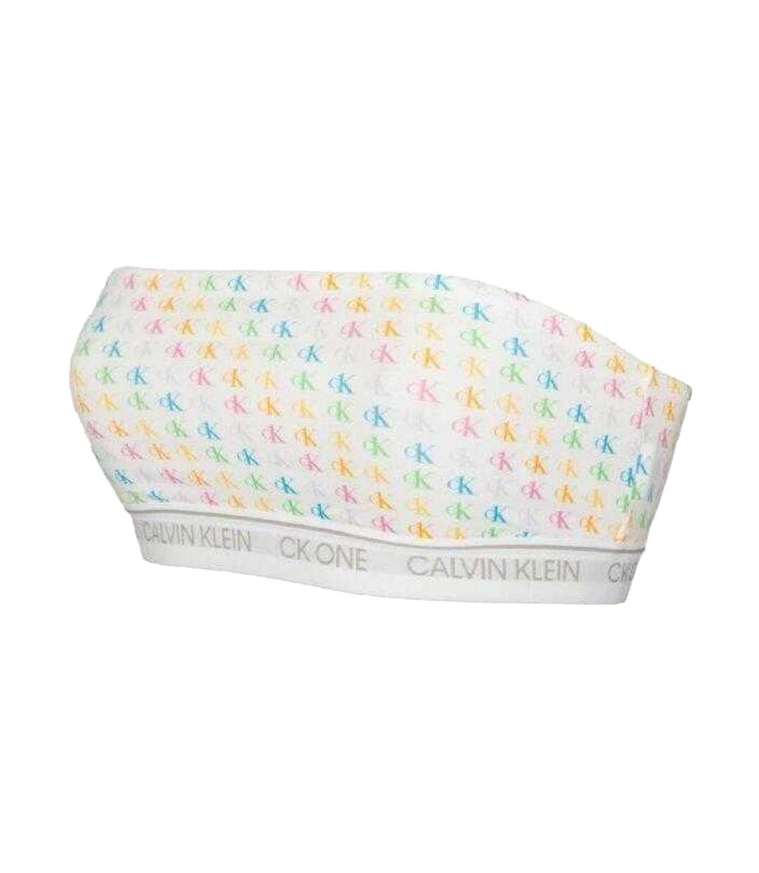 Brassière De Sport Motif/style Logo Répété Femme Blanc Calvin Klein-2