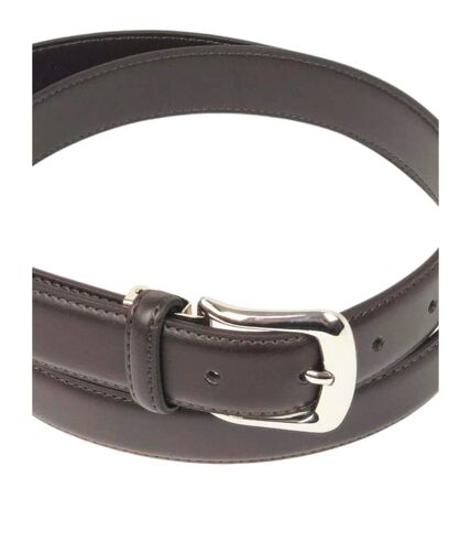 Ceinture en cuir marron foncé homme - Sangle réglable