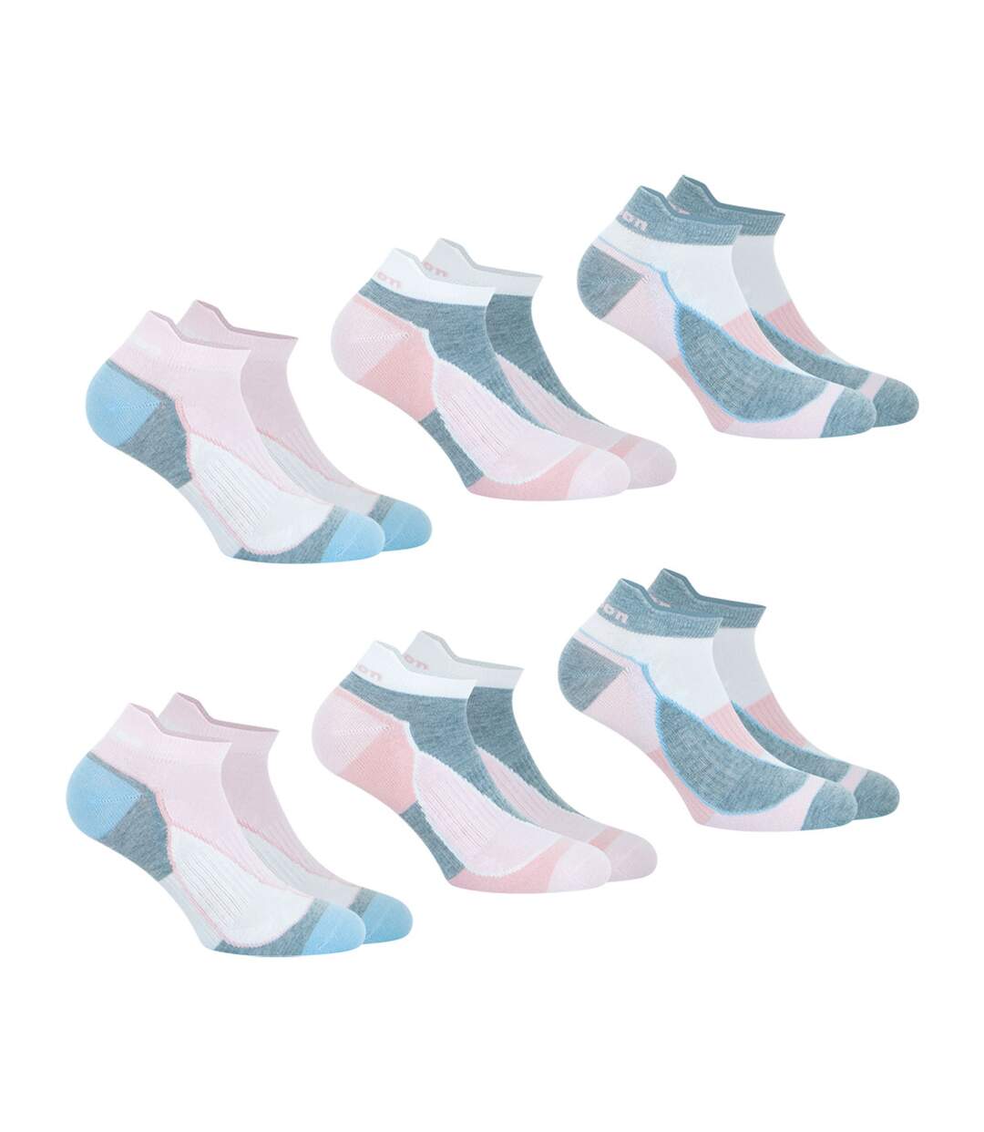 Lot de 6 paires de chaussettes basses femme Sport Wilson-1