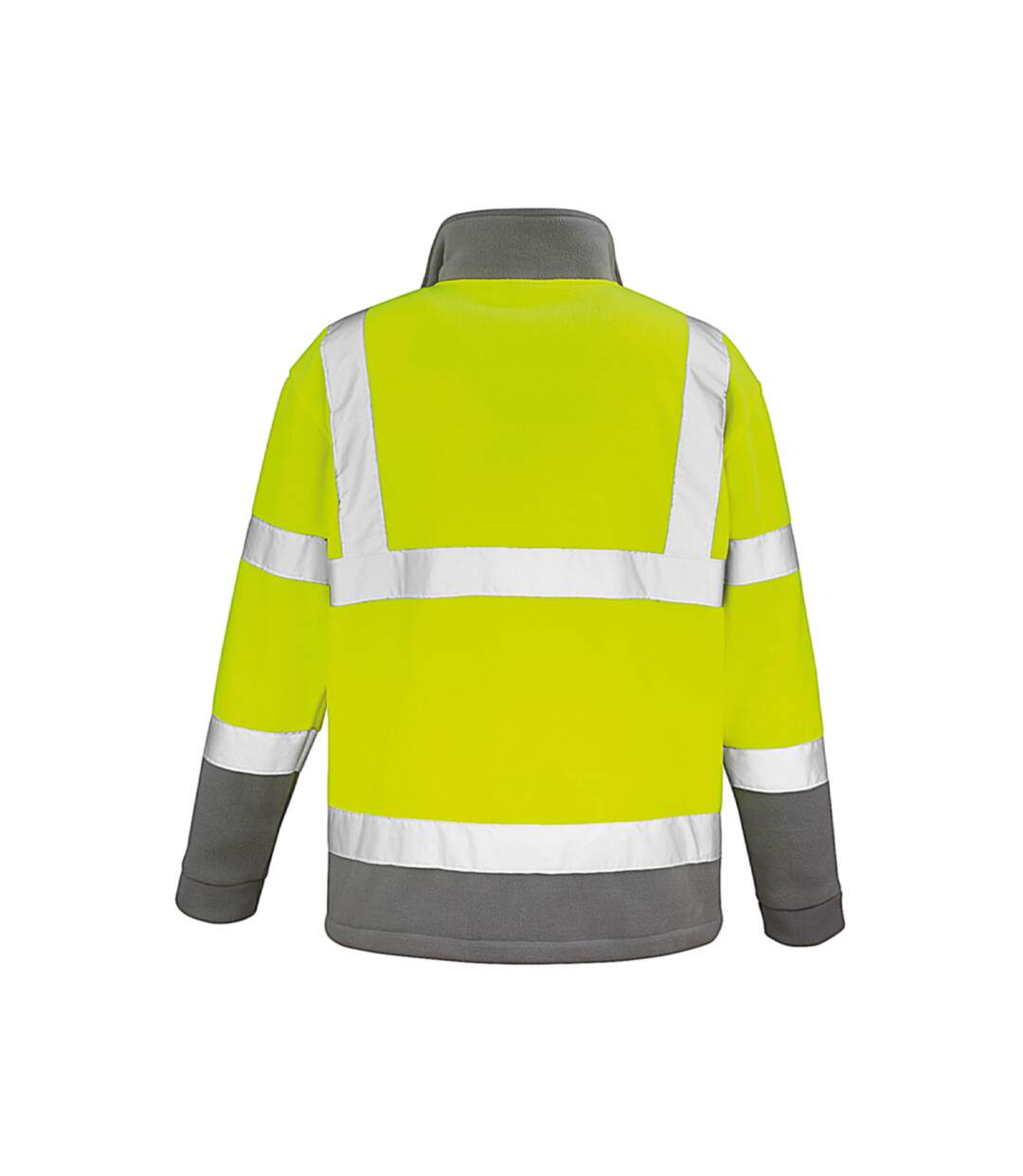 Mens hi-vis microfleece safety jacket fluro yellow Result-2