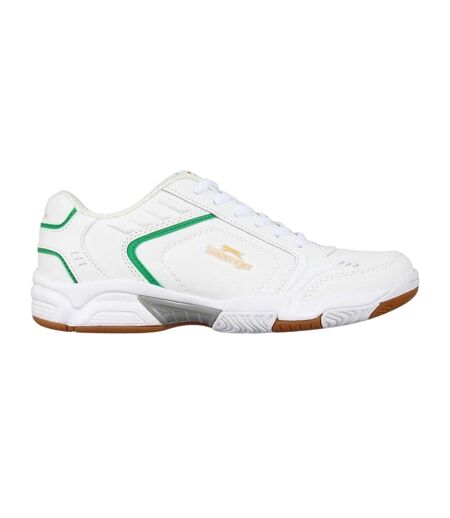 Chaussures De Tennis Femme Blanc Vert Marron Pâle Slazenger
