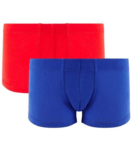 Lot de 2 boxers boy rouge & bleu Cool Plain by Djembé