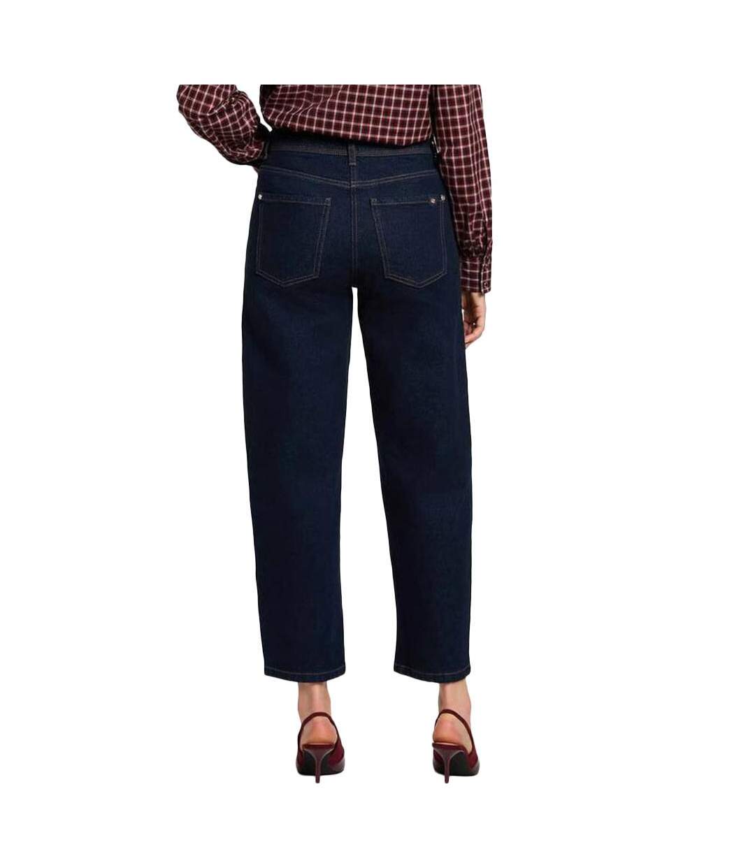 Jean droit bleu brut femme morgan popli-2