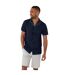 Mens Burnley Short-sleeved Shirt Navy Threadbare-2
