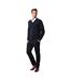 Mens Arundel Long Sleeve V-neck Sweater Black Kustom Kit-1