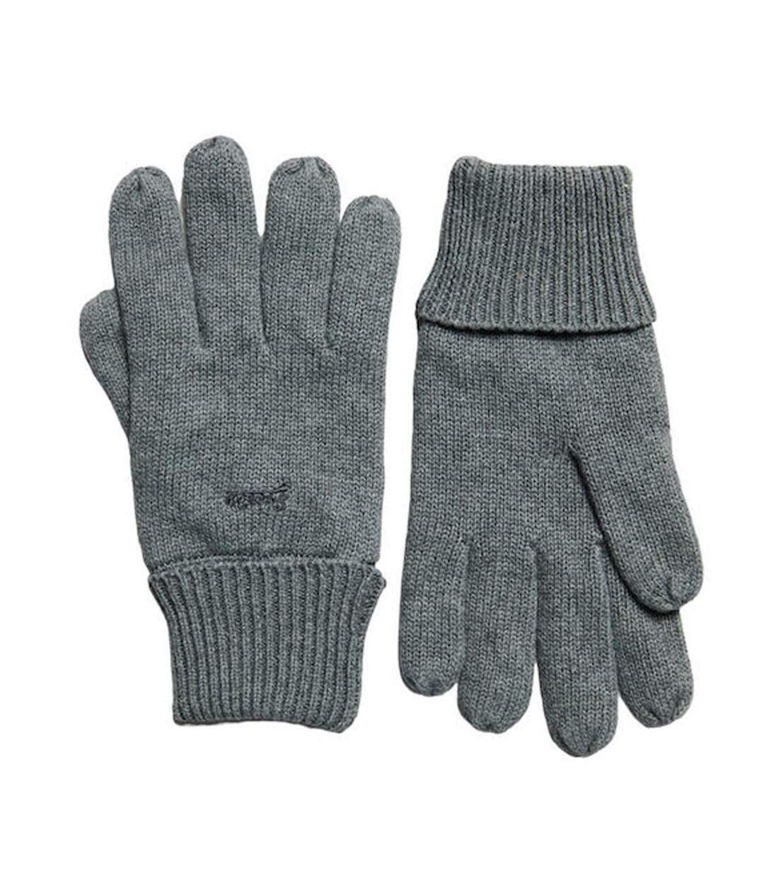 Gants gris homme superdry knitted-1