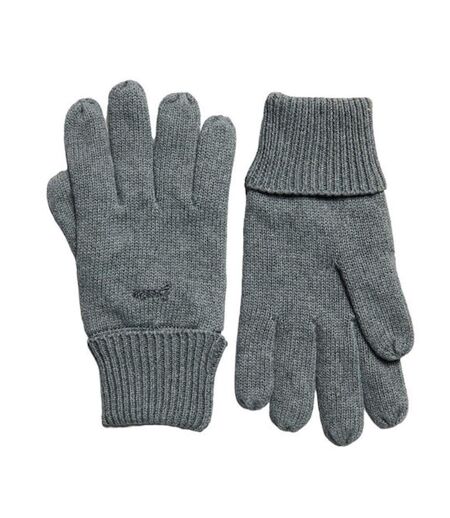 Gants gris homme superdry knitted