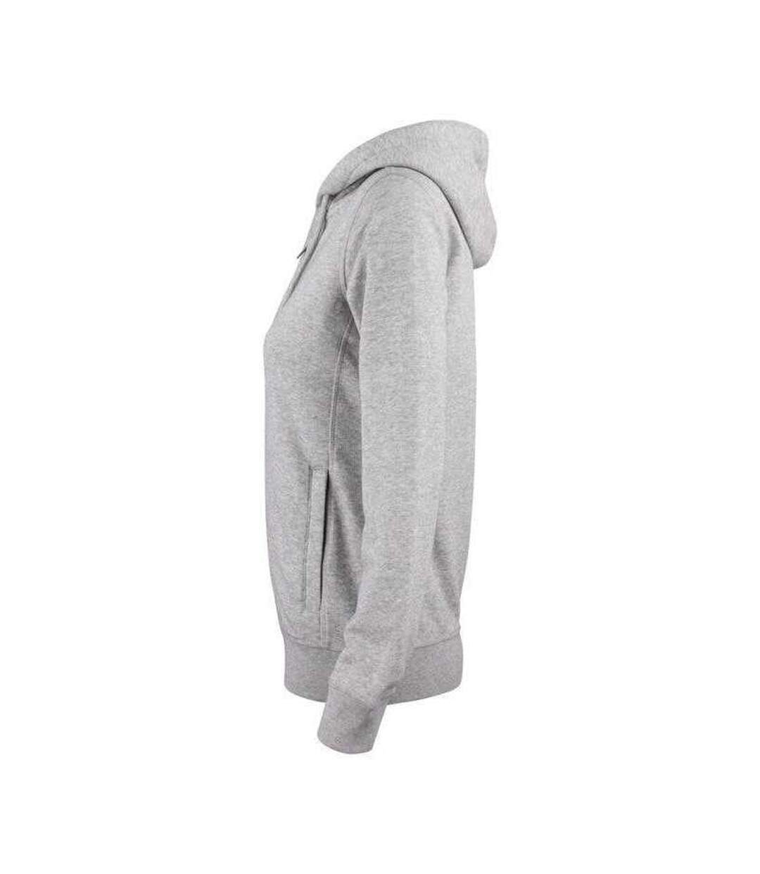 Veste À Capuche Premium Femme Gris Chiné Clique-3