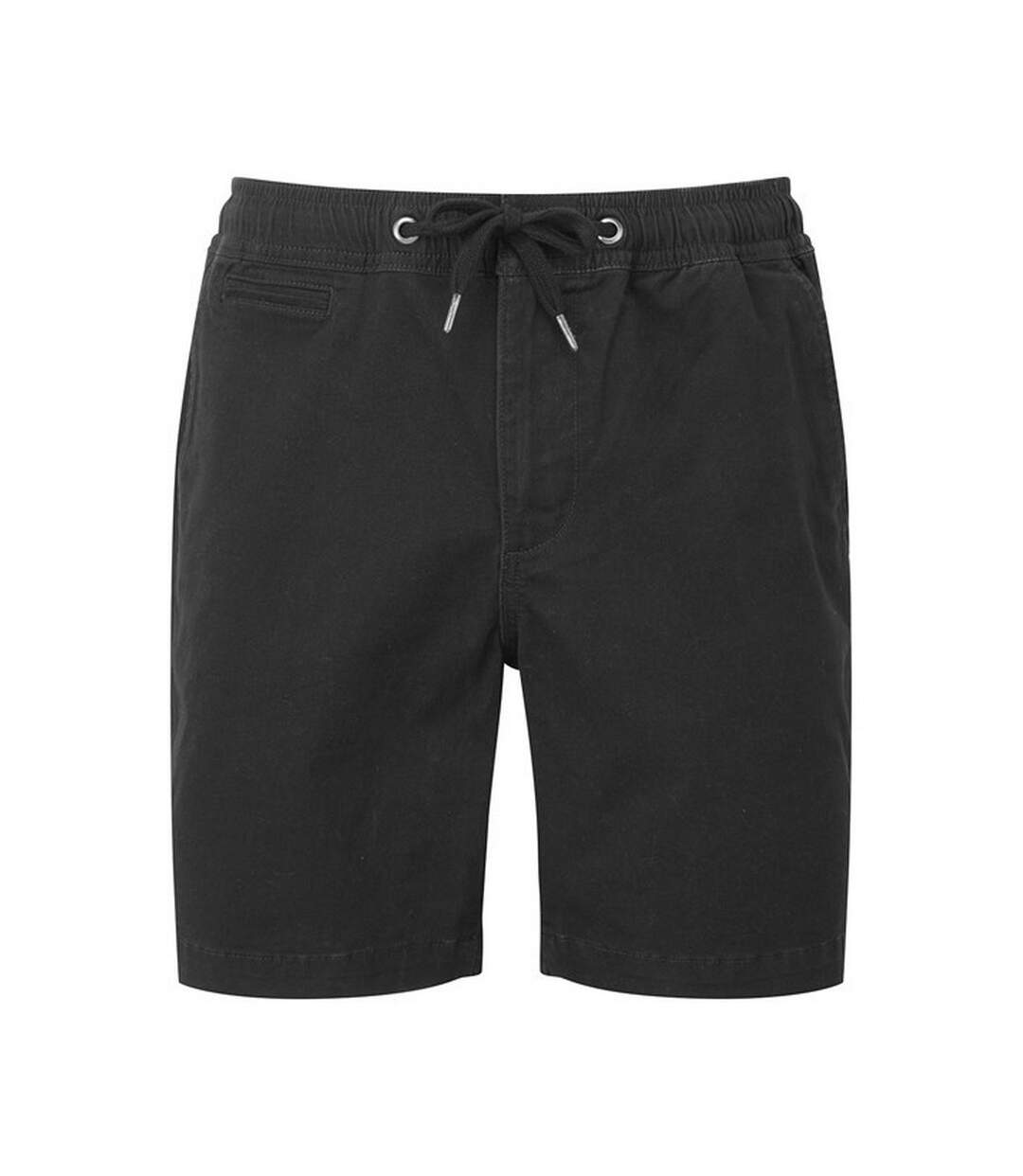 Mens chino drawstring shorts black Wombat