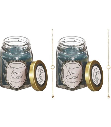 Bougie parfumée en bocal avec bijou surprise (Lot de 2)