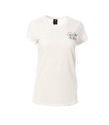 T-shirt Beige Femme G-Star RAW Handwritten - L