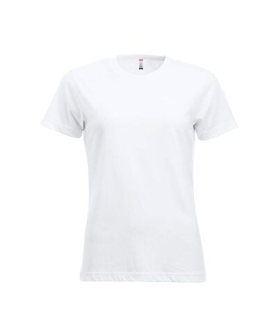 T-shirt new classic femme blanc Clique