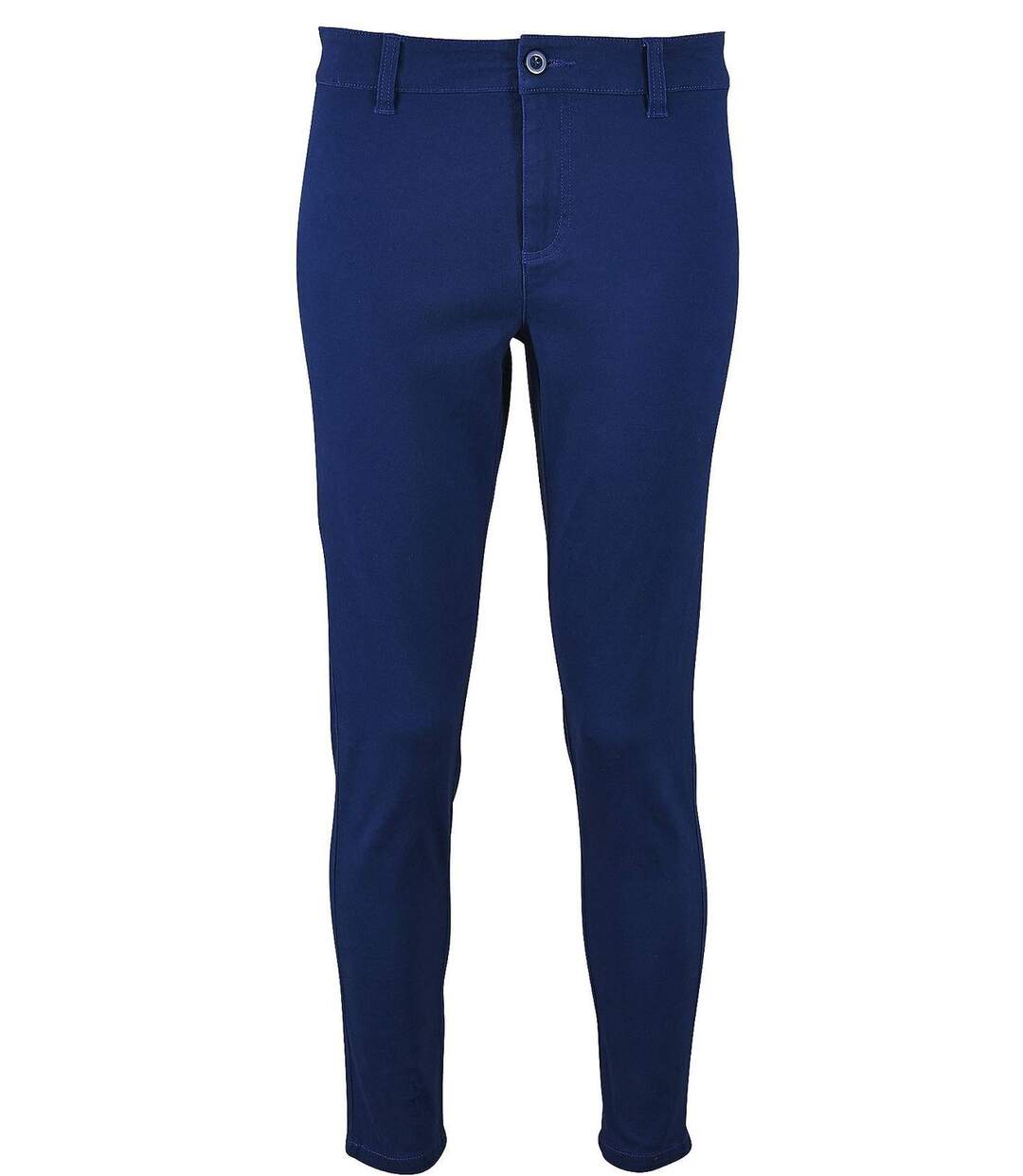 pantalon toile stretch femme - 01425 7-8ème - bleu outremer