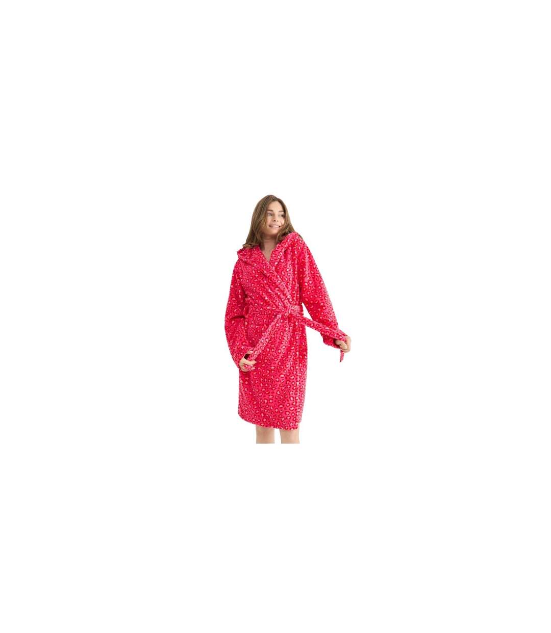 Peignoir Motif/style Imprimé Léopard Femme Rose Urban Threads-1