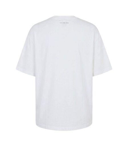 T-shirt Manches Courtes Motif/style Logo Rectangulaire Homme Blanc Calvin Klein