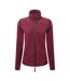 Premier Womens/Ladies Artisan Contrast Trim Fleece Jacket (Burgundy/Brown)