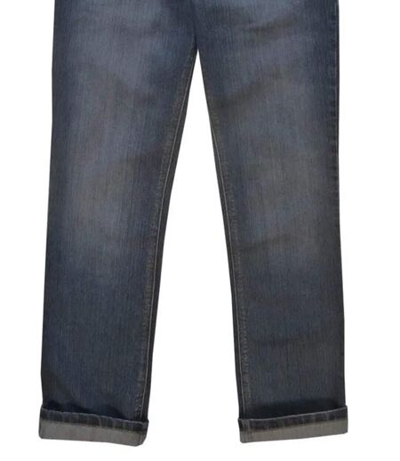 Jean 5 poches coupe droite stone used AXF012