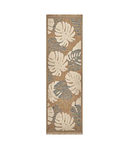 Tapis intérieur extérieur aspect jute Tulum 9062 bleu 170 x 120 cm