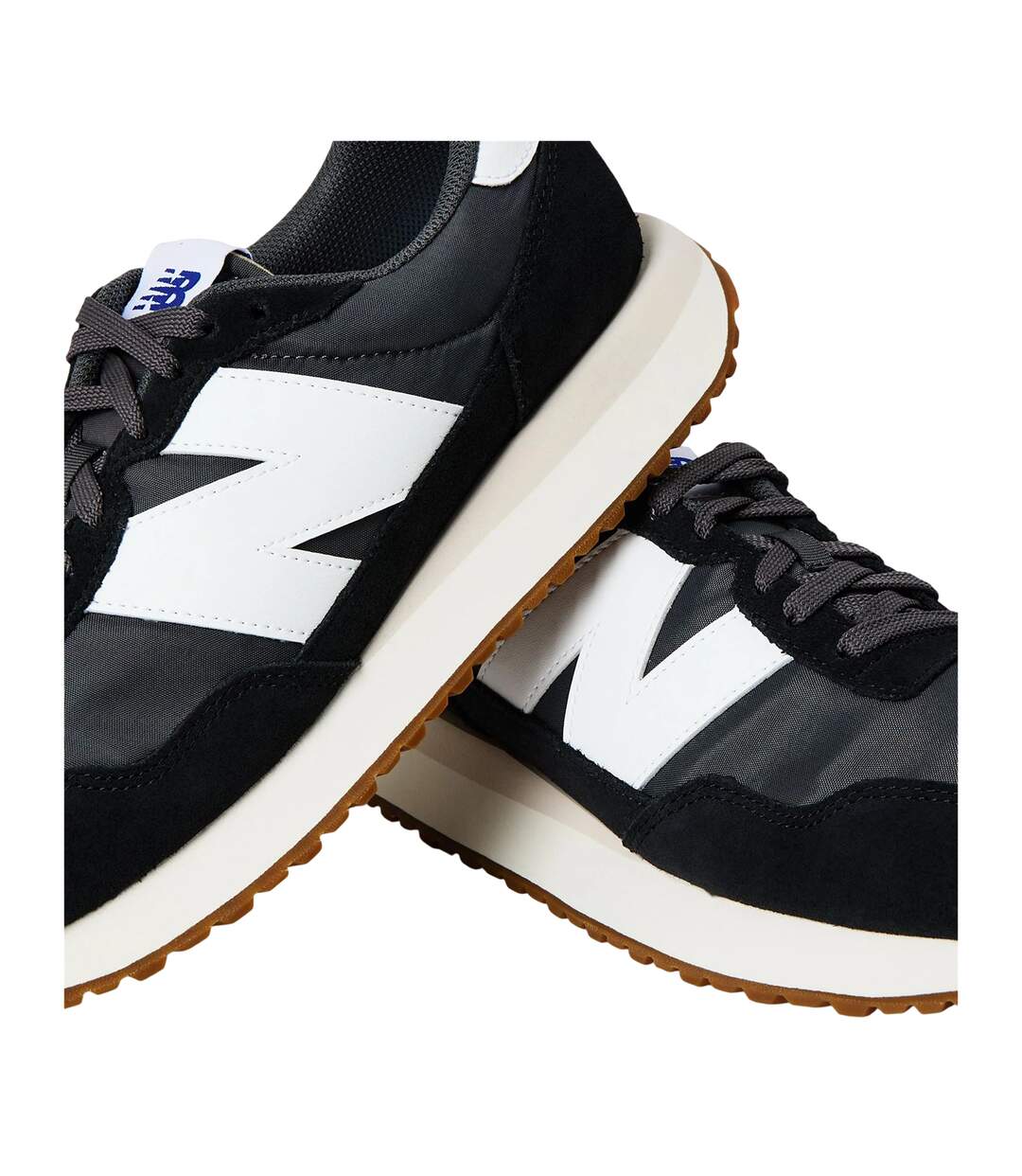 Mens 237 Retro Suede Trainers Black Grey New Balance-4