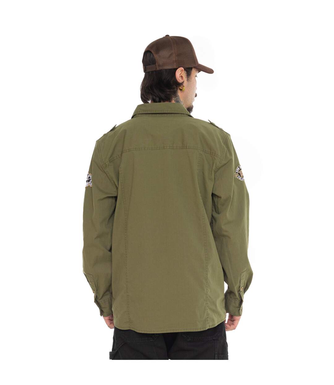 Chemise manche longues  ripstop strech sur poche et badges Stop K Vondutch-3