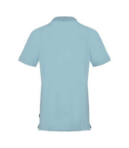 Mens Cotton Polo Shirt Blue Cielo Aquascutum