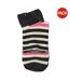Chaussettes Motif/style À Rayures Femme Noir Crème Rose Wola-1