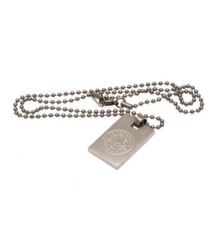 Leicester City FC Dog Tag And Chain (Silver) (One Size) - UTTA3032