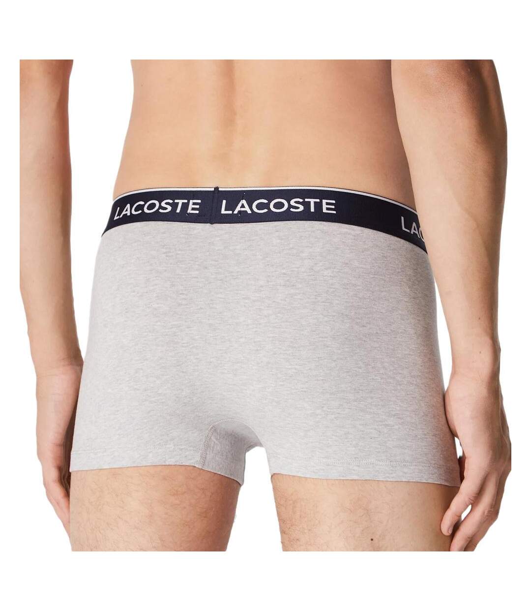 X3 boxers gris homme lacoste court - m-3