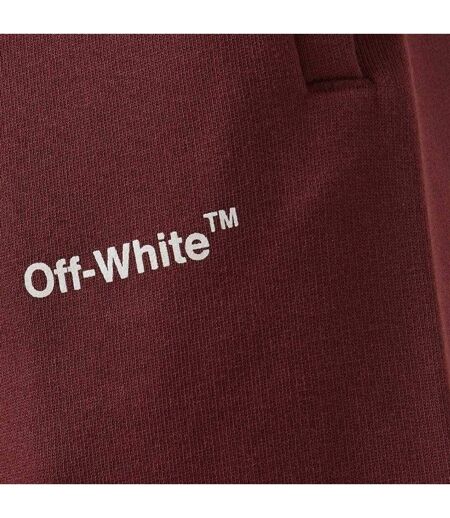 Short De Jogging Helvetica Adulte Bordeaux Off White