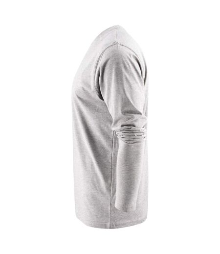 Unisex Adult Heavier Pro Long-sleeved T-shirt Grey Melange Printer