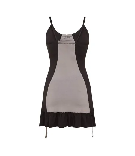 Womens/ladies Spaghetti Strap Top Black Grey Puma