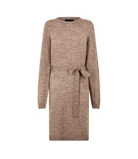 Womens/ladies Knitted Turtle Neck Sweater Dress Fossil Pieces