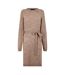Womens/ladies Knitted Turtle Neck Sweater Dress Fossil Pieces-1